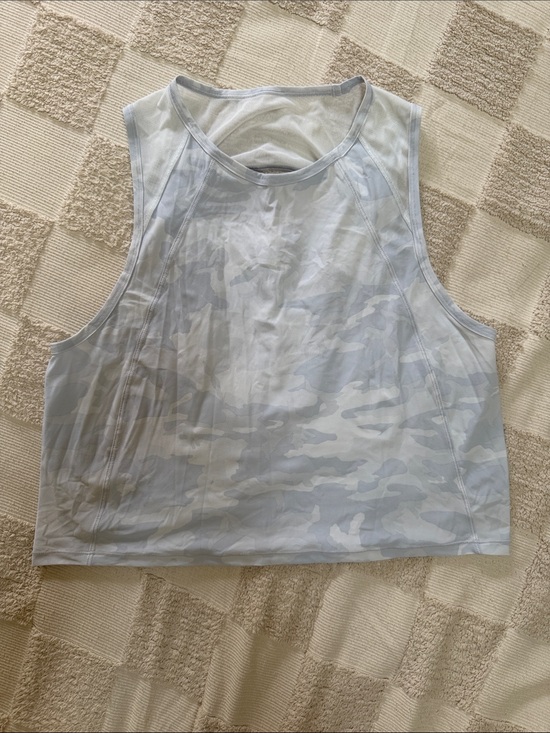 lululemon athletica Tops - Lululemon Light Blue Camo Sleeveless Workout Tank